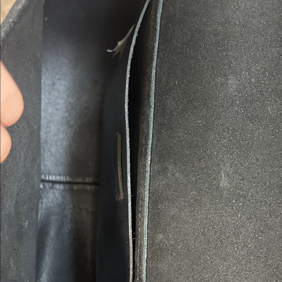 Madewell The Abroad Shoulder Bag, Black Leather Crossbody Purse - Picture 9 of 10